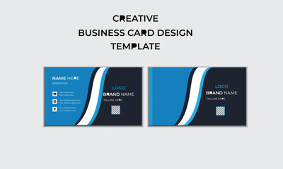 Creative individual business card and profesional business card layout