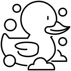 Rubber Duck Line Icon