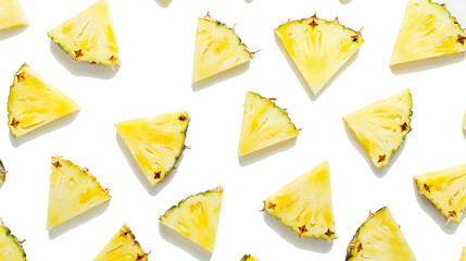 Naklejka premium ananas white background
