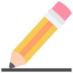 Pencil Flat color Icon