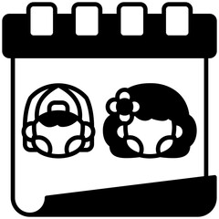 International Children Day Black Fill icon