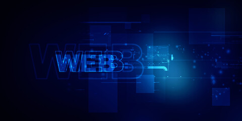 Obraz premium 2D illustration Web against glowing technological background 