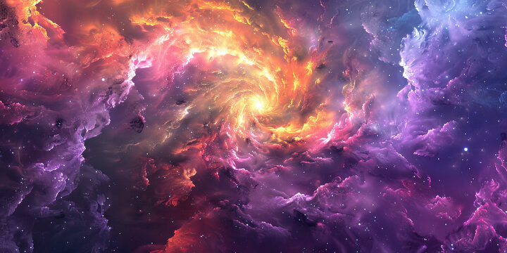 Discount Galaxy: Abstract galaxy filled with swirling discounts and offers like cosmic clouds.