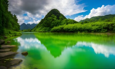 lake in the mountains