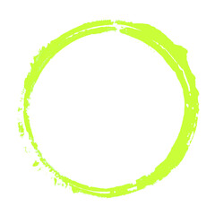 Grüne runde Umrandung - Farbadruck