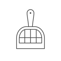 Obraz premium Cat toilet scoop line icon