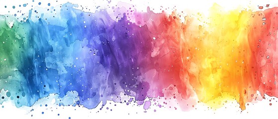 Lush and vivid watercolor rainbow, offering rich and vibrant background aesthetics