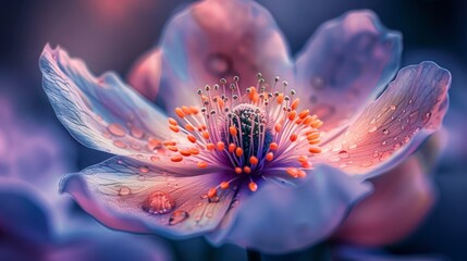 Close-up of a blooming flower: Capture the delicate beauty of a blooming flower in a close-up shot