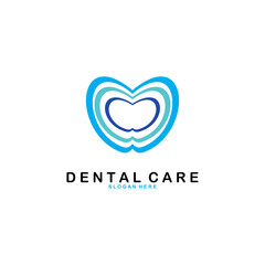 Creative dental abstract logo design. Dental vector illustration. Logo for dentist, clinic center, dental care and business.