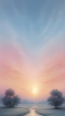 Fototapeta premium sunset in summer