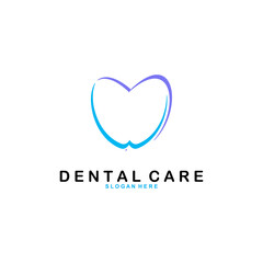 Creative dental abstract logo design. Dental vector illustration. Logo for dentist, clinic center, dental care and business.