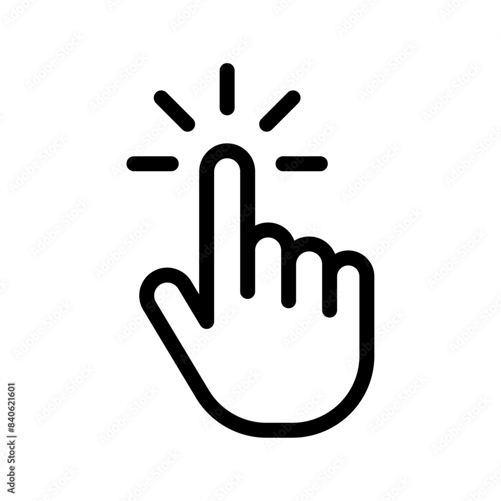 Poster click hand cursor icon