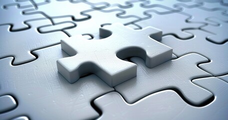Puzzle Piece Perfect Fit for Strategic Success Solution Concept