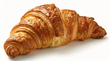 A classic French croissant fresh from the oven, golden and flaky, epitomizing the timeless appeal of French pastries and baked goods