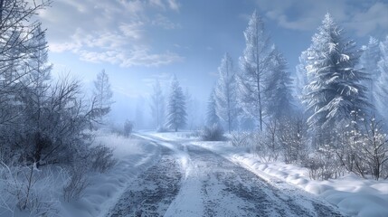 Winter wonderland landscape: Capture the magical beauty of a winter wonderland landscape.