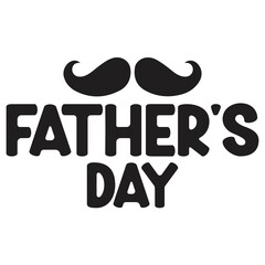 Father&rsquo;s Day typography design on plain white transparent isolated background for sign, card, shirt, hoodie, sweatshirt, apparel, tag, mug, icon, poster or badge