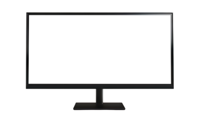 Digital screen display mock-up, cut out