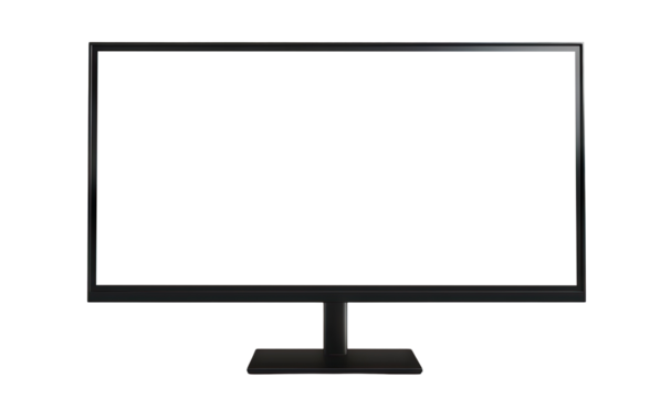 Digital screen display mock-up, cut out - Powered by Adobe