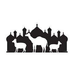 Eid al Adha logo Vector template. Eid Al Adha Mubarak Template.