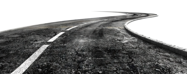 Desolate road cut out