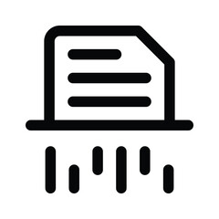 Paper shredder icon design, cutting machine vector
