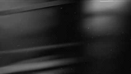 Fototapeta premium Old film texture with scratches, noise and light leaks. Realistic transparent overlay film texture in black-white, dust and grain. Distressed retro movie or photo negative effect of cinema nostalgia
