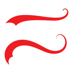 Swoosh and swash tails collection. Vector illustration