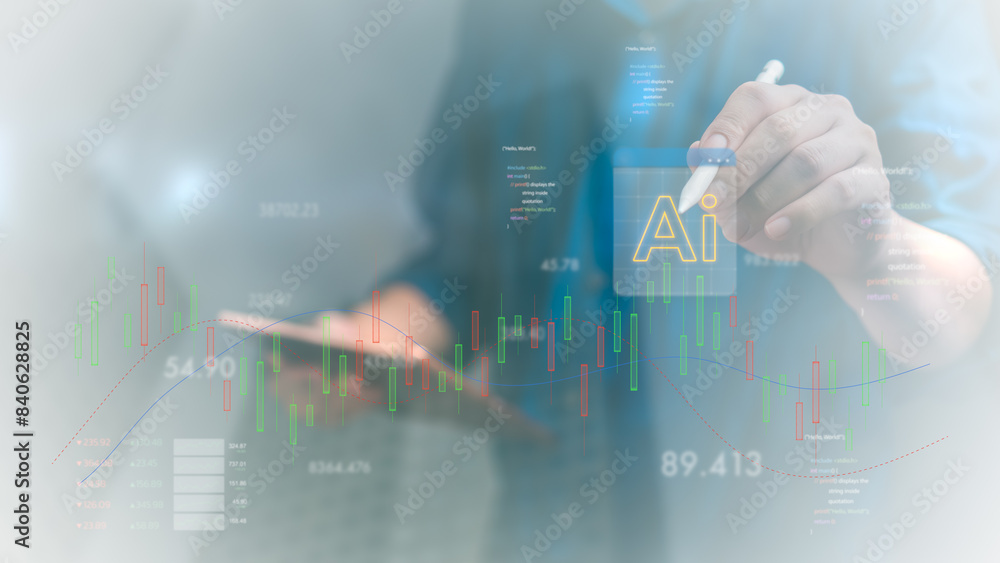 Poster chatbot conversation ai artificial intelligence technology online customer service.digital chatbot, 