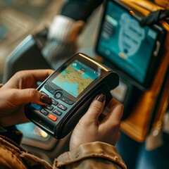 Top view of a person using a tablet and smartphone to navigate the world.