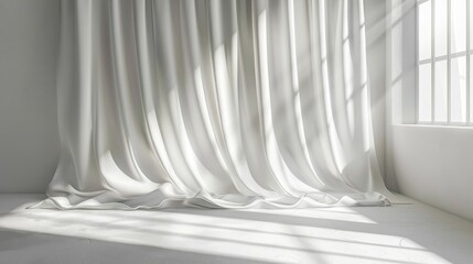 Light Streaming Through White Curtains in a Modern Room