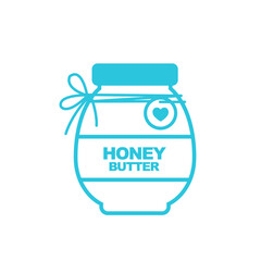 Delicious Honey butter jar. Isolated on white background. From blue icon set.