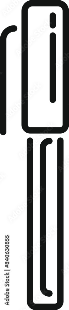Poster simple and elegant line art representation of a pen, ideal for various design projects
