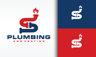 letter S plumbing and heating logo