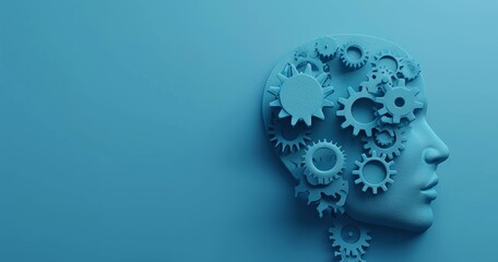 Creative Mind at Work - Conceptual Illustration of Turning Gears Igniting Innovation and Strategic Growth in the Brain