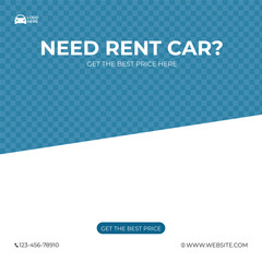 TEMPLATE RENT A CAR FOR SOCIAL MEDIA POST BANNER