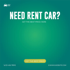 TEMPLATE RENT A CAR FOR SOCIAL MEDIA POST BANNER