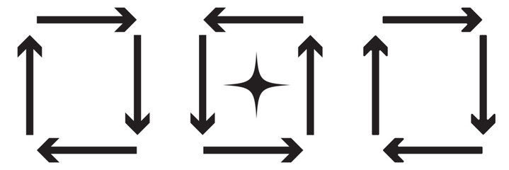 Arrows outward and arrow inward icon symbol vector illustration. ©  ICON TOPPER