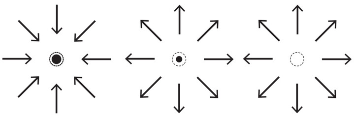 Inward arrow icon vector. Four Arrows icon sign symbol vector. Arrow pointing center vector icon illustration isolated on white background ©  ICON TOPPER