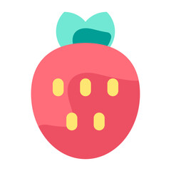 vector icon strawberry, fruit, organic, healthy food, love, food