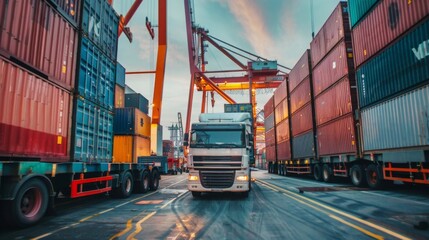 container shipping , container logistics , port logistics