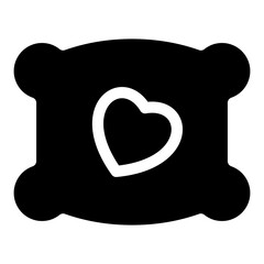vector icon pillow, love, relax, heart, household, adornment