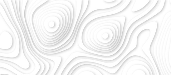 abstract white papercut background with 3d geometry circles. white paper cut banner with 3d slime abstract background and white waves layers.