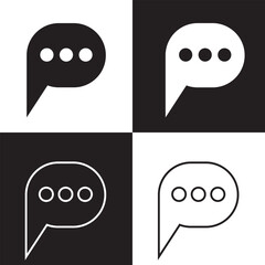 Texting chat messenger symbol icon.  Vector illustration. EPS 10
