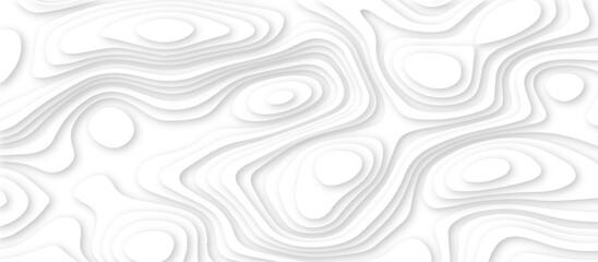 abstract white papercut background with 3d geometry circles. white paper cut banner with 3d slime abstract background and white waves layers.