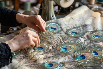 Fototapeta premium Artistry in Motion Couture Atelier Embroidery