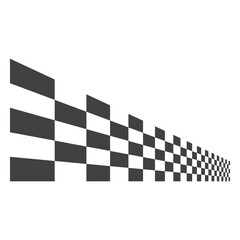 Obraz premium Racing Flag Motif Element, Y2K Streetwear Element