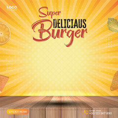 food social media post template