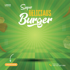 food social media post template