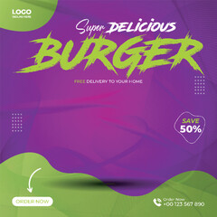 food social media post template