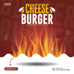 food social media post template